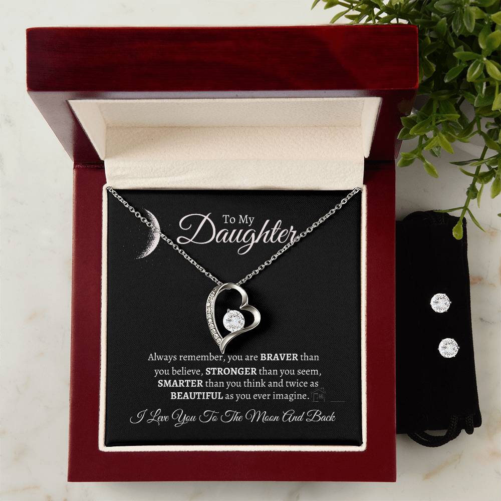 To My Daughter Forever Love Necklace