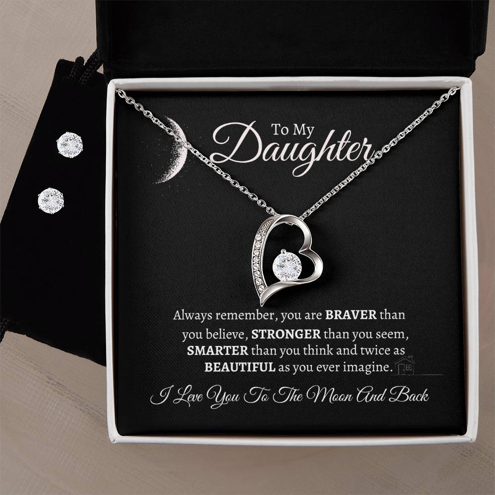 To My Daughter Forever Love Necklace